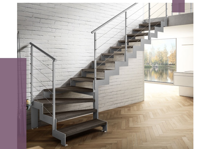 Г-образные лестницы под ключ в Воткинске от 37555 руб. | ПРОЛЁТ-Втк