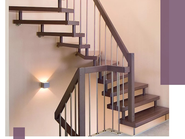 Изготовление лестниц на больцах в Воткинске под ключ