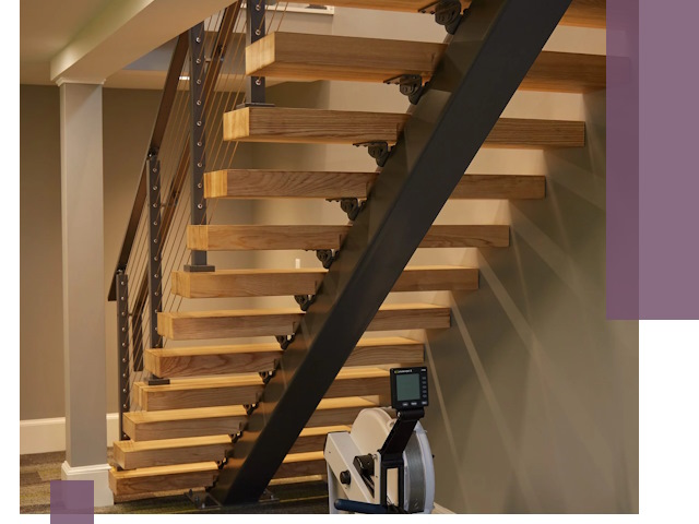 Лестницы на монокосоурах под ключ в Воткинске - изготовление и монтаж