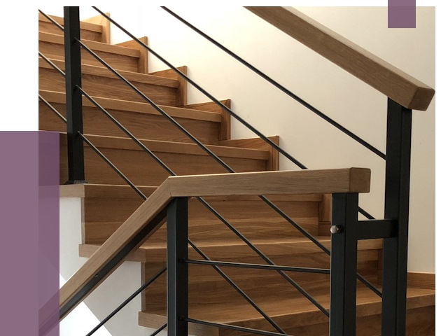 Обшивка металлической лестницы деревом в Воткинске от 4403 руб.