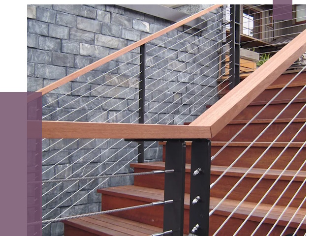 Тросовые перила под ключ в Воткинске от 7874 руб. 