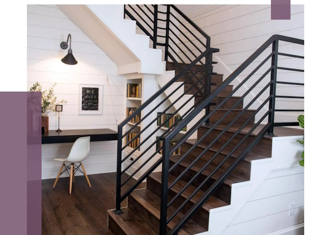 Перила для лестницы в доме в Воткинске от 7511 руб. — ПРОЛЁТ-Втк