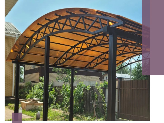 Изготовление навесов под ключ в Воткинске из качественных материалов