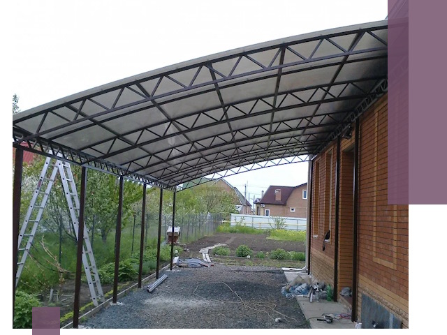 Профессиональный монтаж навесов под ключ в Воткинске