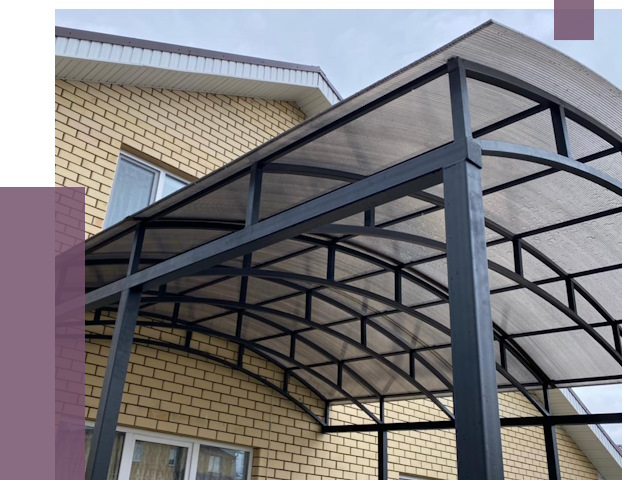 Монтаж козырьков в Воткинске от 11655 руб. | ПРОЛЁТ-Втк