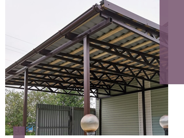 Навесы под ключ в Воткинске: изготовление, монтаж и гарантия