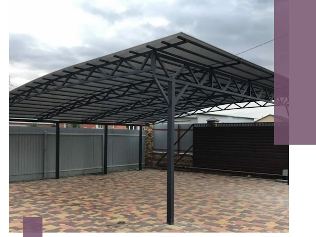 Недорогие навесы под ключ в Воткинске — изготовление и монтаж