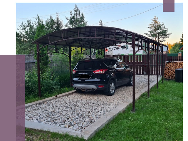 Навесы для автомобиля в Воткинске от 13313 руб.  | ПРОЛЁТ-Втк