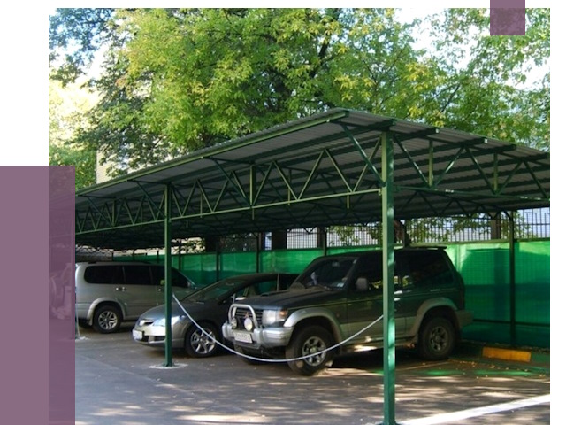 Навесы для парковки в Воткинске от 81326 руб. заказать | ПРОЛЁТ-Втк