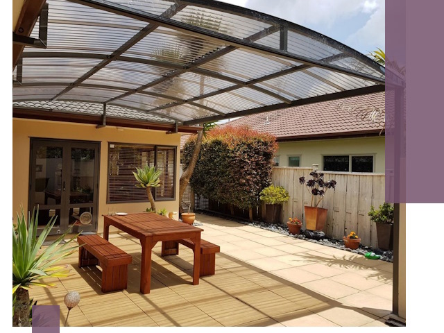 Навесы во двор под ключ в Воткинске — изготовление и монтаж