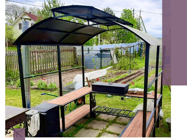 Навесы для барбекю в Воткинске: изготовление, монтаж и демонтаж