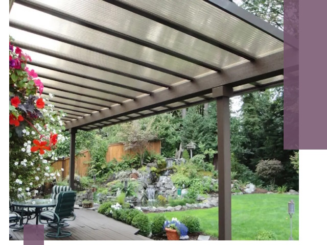 Навесы из поликарбоната под ключ в Воткинске быстро и надёжно