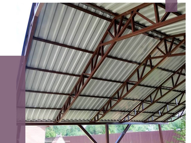 Навесы из профнастила в Воткинске от 7459 руб. | ПРОЛЁТ-Втк