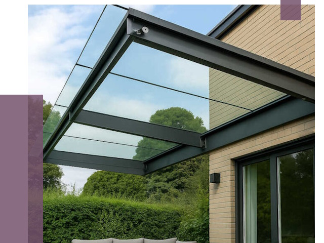 Стеклянные навесы и козырьки в Воткинске от 12432 руб.