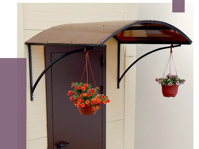 Козырьки над входом в Воткинске от 15022 руб.  | ПРОЛЁТ-Втк