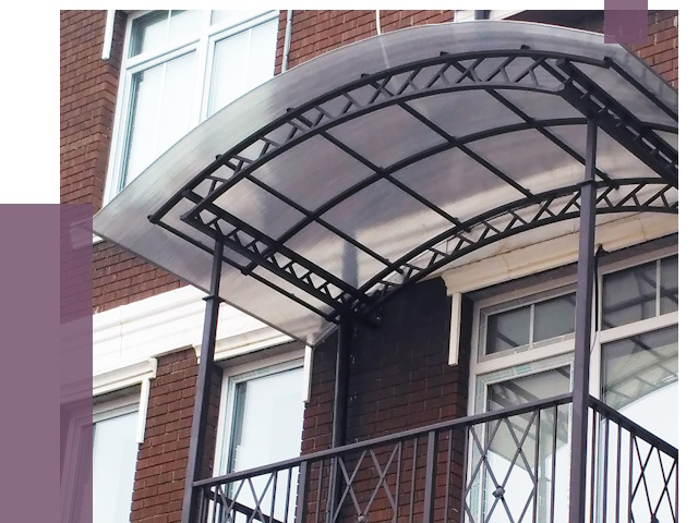 Козырьки над балконом в Воткинске от 8754 руб.  | ПРОЛЁТ-Втк