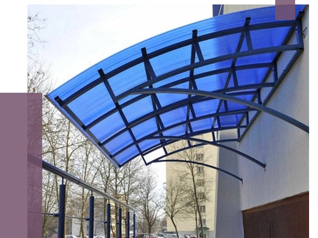 Козырьки из поликарбоната в Воткинске от 4351 руб. под ключ | ПРОЛЁТ-Втк