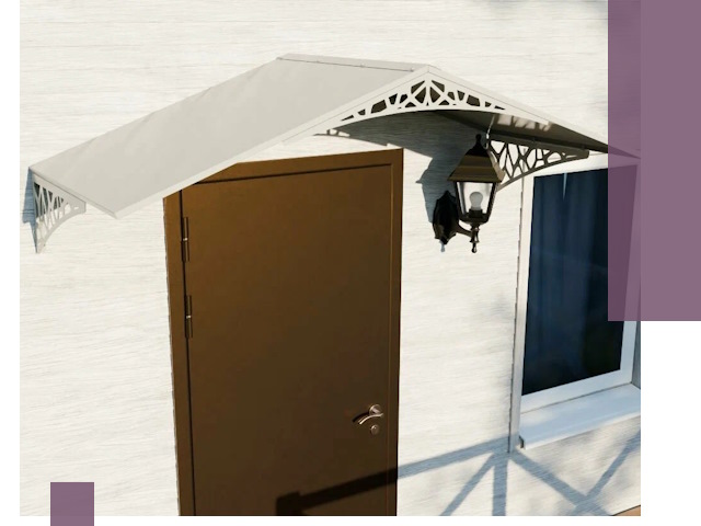 Металлические козырьки на входы и террасы в Воткинске