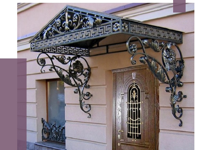 Кованые козырьки в Воткинске под ключ от 12898 руб. — ПРОЛЁТ